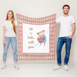 Sweet Yarn Lover Fleecedecke