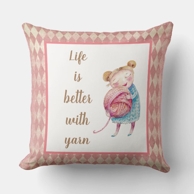 Sweet Yarn Lover Kissen (Vorderseite)