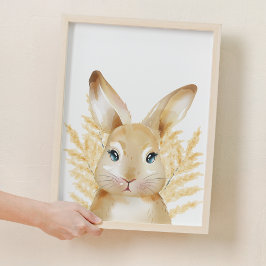 Sweet Yellow Bunny Woodland Kinderzimmer Zimmerdek Poster