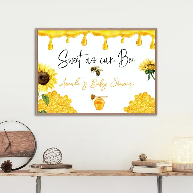 Sweet Yellow Honey Comb Sunflower Bee Baby Dusche Banner (Von Creator hochgeladen)
