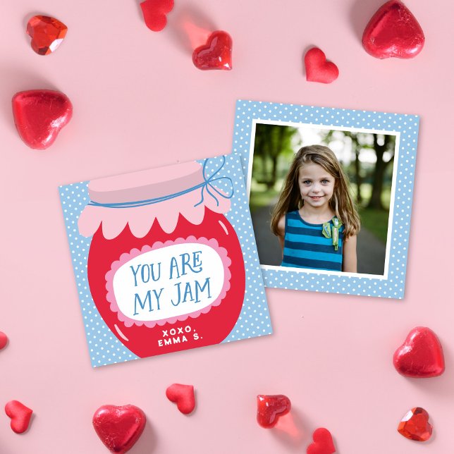 Sweet you are my Jam Valentine's Classroom Foto Mitteilungskarte (Von Creator hochgeladen)