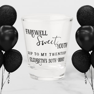 Sweet Youth RIP 20's 30. Geburtstag Shot Glass Schnapsglas