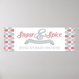 SWEET Zucker und Spice Baby Dusche Poster