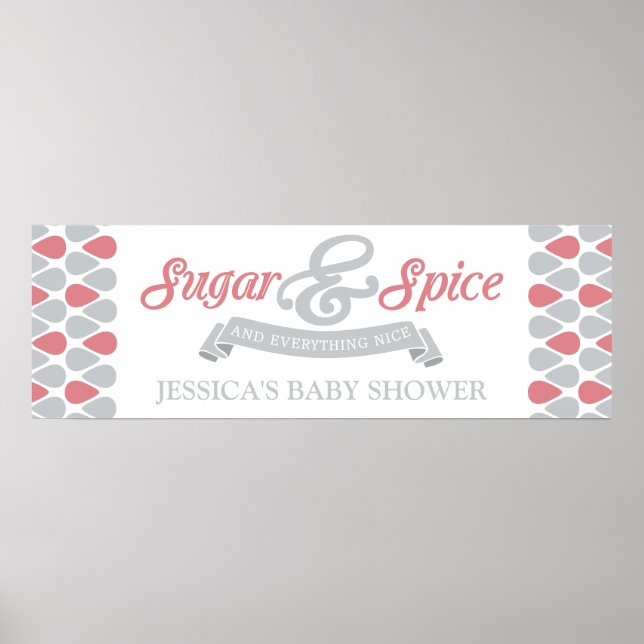 SWEET Zucker und Spice Baby Dusche Poster (Vorne)