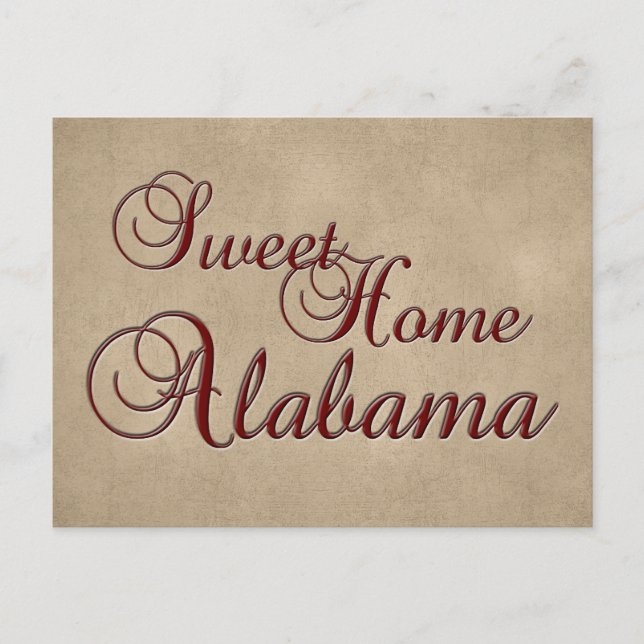 Sweet Zuhause Alabama Post Card Postkarte (Vorderseite)