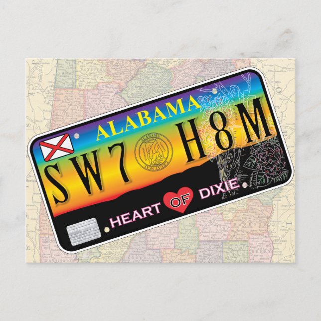 Sweet Zuhause Alabama Postcard (Kartenreihe) Postkarte (Vorderseite)