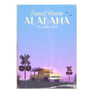 "Sweet Zuhause" Alabama Reiseplakat Fotodruck
