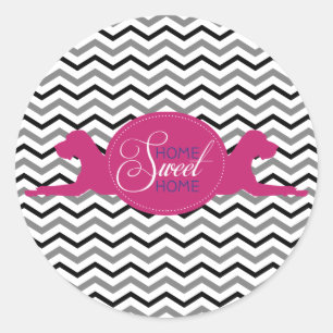 Sweet Zuhause Sweet Runder Aufkleber