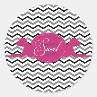 Sweet Zuhause Sweet Runder Aufkleber