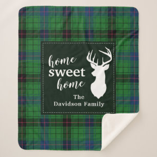 Sweet Zuhause Tartan Davidson Personalisiert Karie Sherpadecke