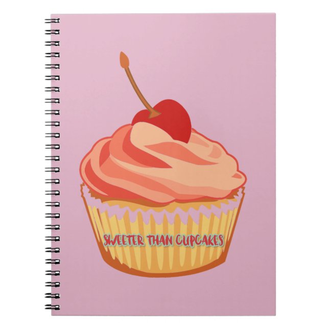Sweeter als Cupcakes Pink Notizblock (Vorderseite)