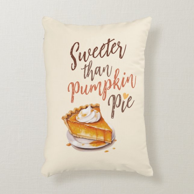 Sweeter als Pumpkin Pie - Fall Pumpkin Gewürzkuche Dekokissen (Vorderseite(Vertikal))