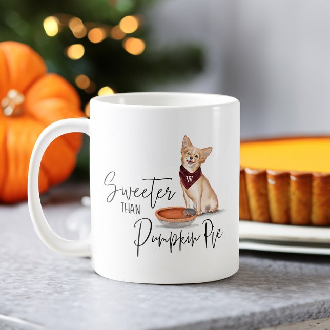 Sweeter Than Pumpkin Pie Naughty Chihuahua Dog Kaffeetasse (Sweeter Than Pumpkin Pie Naughty Chihuahua Dog Coffee Mug)