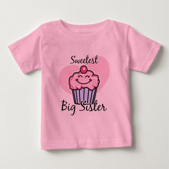 Sweetest Big Sister Baby T-shirt (Vorderseite)