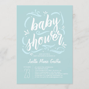 Sweetest Blue Baby Dusche Einladung