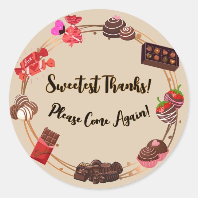 Sweetest Danke Sticker (Vorderseite)