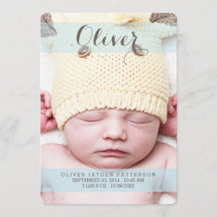 Sweetest Dream Two Foto Moderne Geburtsankündigung Ankündigung