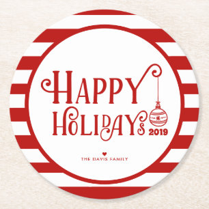 Sweetest Happy Holidays   ZollWeihnachtsWeihnachte Runder Pappuntersetzer