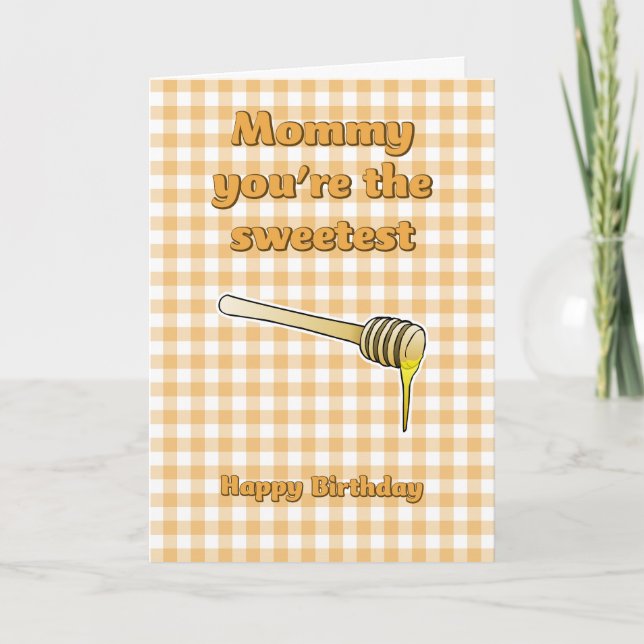 Sweetest Honey Dipper Birthday Card Karte (Vorderseite)