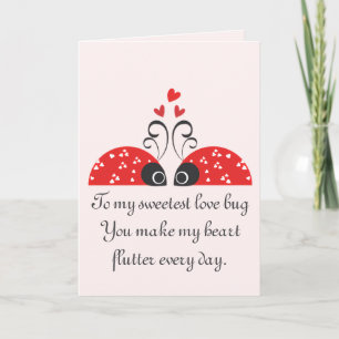Sweetest Liebe Bug Feiertagskarte