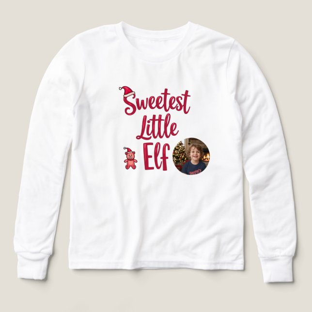 Sweetest Little Elf | Personalized Baby Photo  (Design Vorderseite)