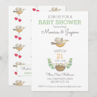 Sweetest Mama Bird fliegen über Nest Baby Dusche