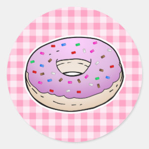Sweetest Pink Donut Runder Aufkleber