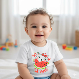 Sweetest Summer Fruit Cartoon Baby T-Shirt Strampler