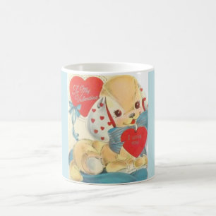Sweetest Vintag Valentine Puppy Tasse