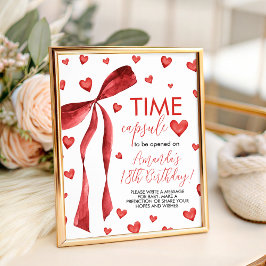 Sweetheart 1st Birthday Time Capsule Sign Sockelschild