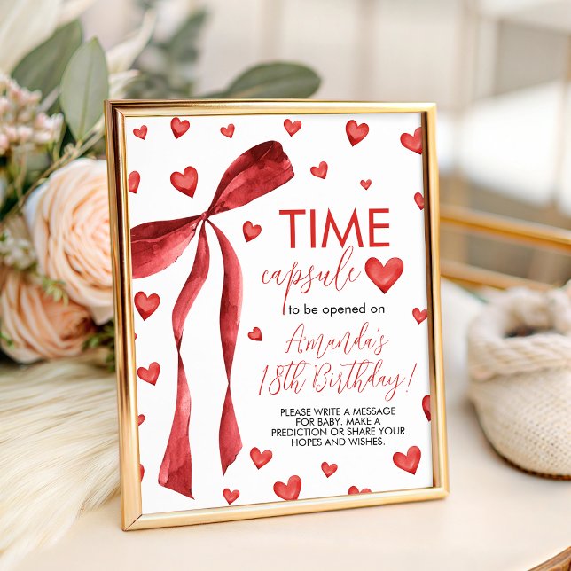 Sweetheart 1st Birthday Time Capsule Sign Sockelschild (Von Creator hochgeladen)