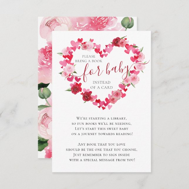 Sweetheart Baby Showbook Begleitkarte (Vorne/Hinten)