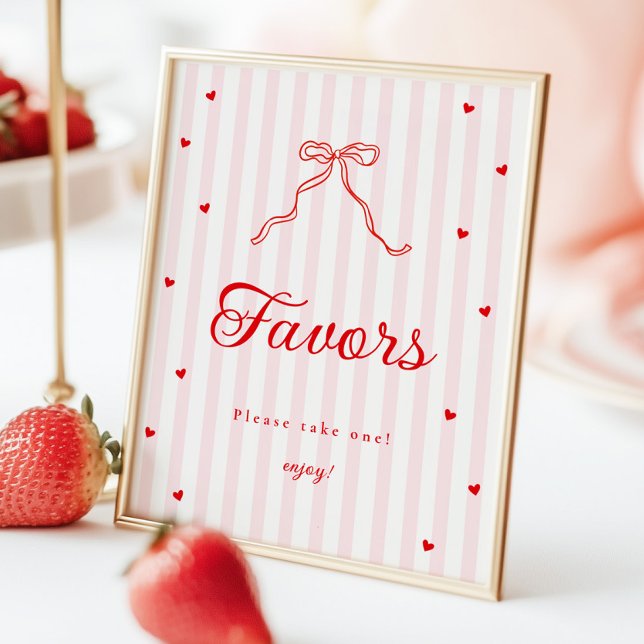 Sweetheart Baby Shower Favors Sign Poster (Von Creator hochgeladen)