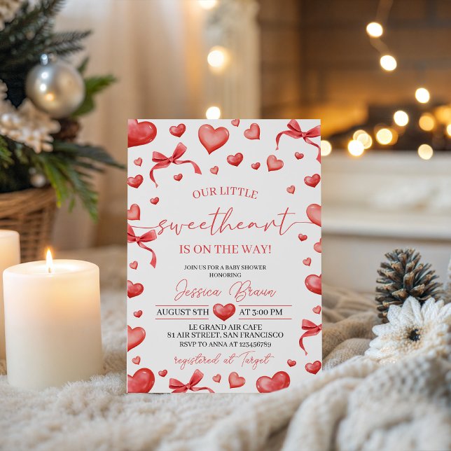Sweetheart Baby Shower Invitation Girl Einladung (Von Creator hochgeladen)