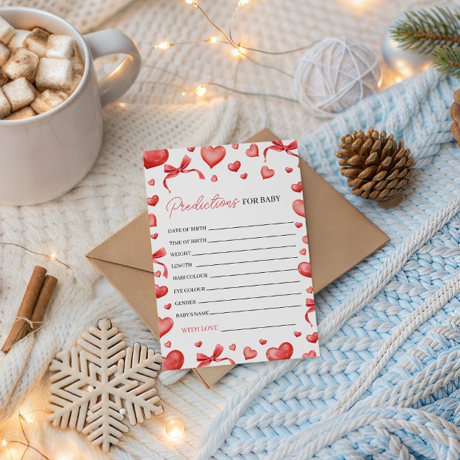 Sweetheart Baby Shower Predictions Card Einladung (Von Creator hochgeladen)