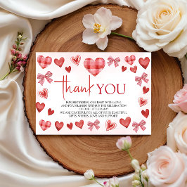 Sweetheart Baby Shower Thank You Card Begleitkarte