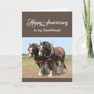 Sweetheart Birthday HORSE Team Karte