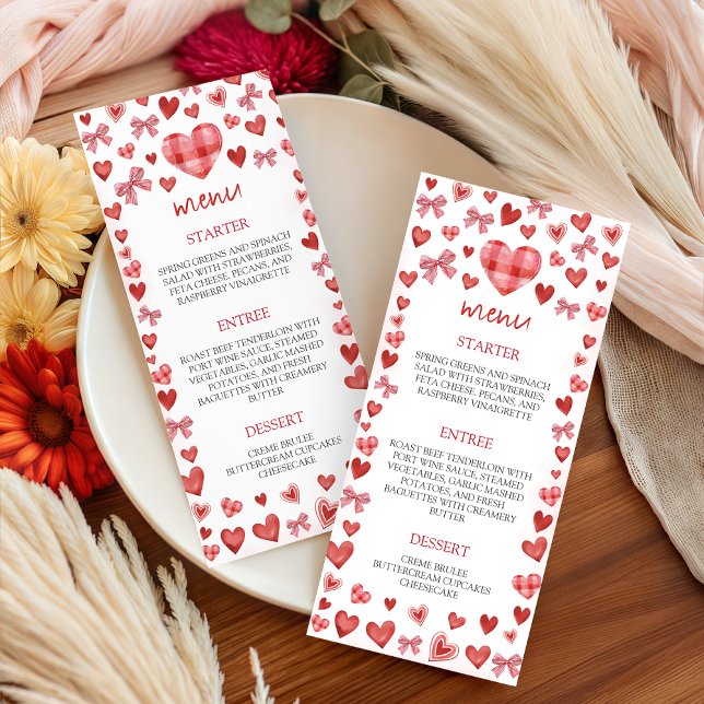 Sweetheart Birthday Party Menu Sign Menükarte (Von Creator hochgeladen)