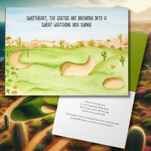 Sweetheart, Birthday Wüste Golf Course Aquarell Karte