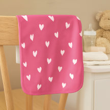 Sweetheart Bold Pink Burp Tuch