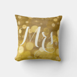 Sweetheart Brides Abstrakt Gold Lights Kissen