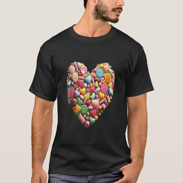 Sweetheart Candy Collage Valentine's Day Top (Vorderseite)
