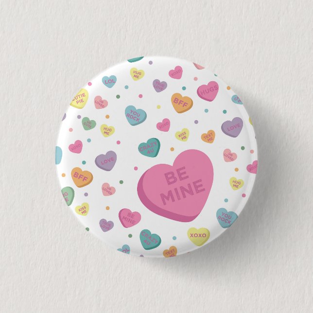 Sweetheart Candy February Gastgeschenke Button (Vorderseite)