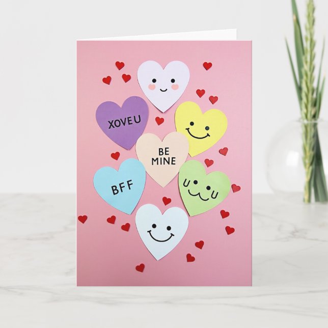 Sweetheart Conversation Hearts Card Karte (Vorderseite)
