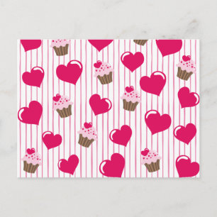Sweetheart Cupcakes Postcard Postkarte