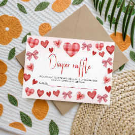 Sweetheart Diaper Raffle Baby Shower Ticket Begleitkarte
