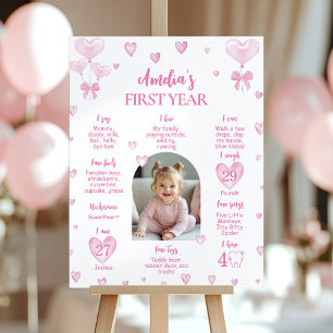 Sweetheart First Year Foto Meilenstein Poster