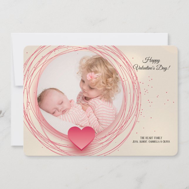 Sweetheart Foto Valentine's Day Card Einladung (Vorderseite)