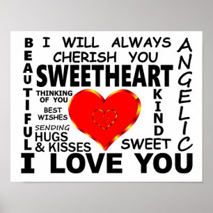 Sweetheart I Liebe Poster
