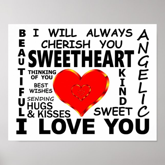 Sweetheart I Liebe Poster (Vorne)